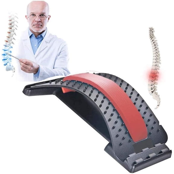 Lower Upper Back Back Stretcher Back Massage Lumbar Stretcher Posture Correction Back Support for Office Chair Muscle Tension Fitness Back Stretcher (Green)