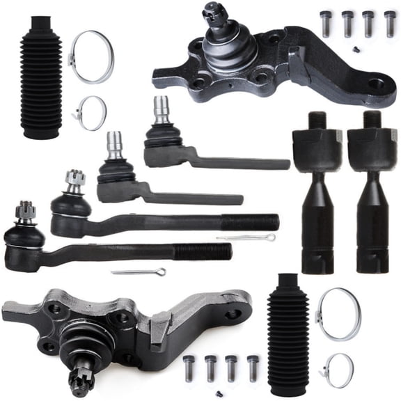 Lower Upper Ball Joints Tie Rod End Rack Pinion Bellow For 1996-2002 4Runner