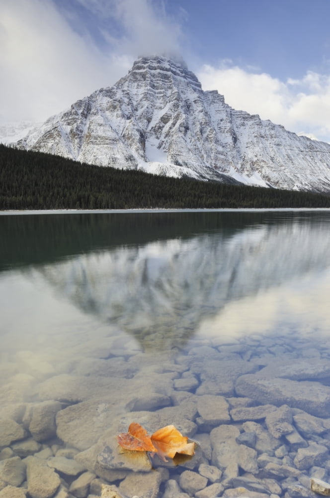 Lower Waterfowl Lake Along The Icefields Parkway In Banff National Park Banff Alberta Canada Canvas Art - Peter Carroll Design Pics (12 x 19)