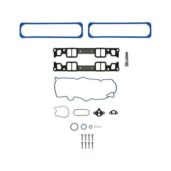 Lower and Upper Intake Manifold Gasket Set - Compatible with 1996 - 2000 Chevy K3500 5.7L V8 1997 1998 1999