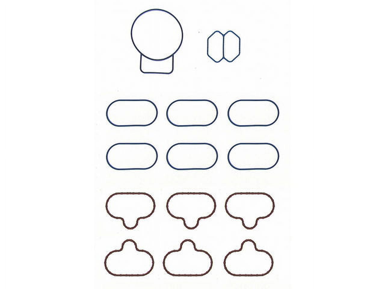 Lower and Upper Intake Manifold Gasket Set - Compatible with 2001 - 2004 Mazda Tribute 3.0L V6 2002 2003