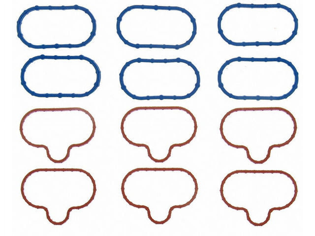 Lower and Upper Intake Manifold Gasket Set - Compatible with 2006 Lincoln Zephyr 3.0L V6