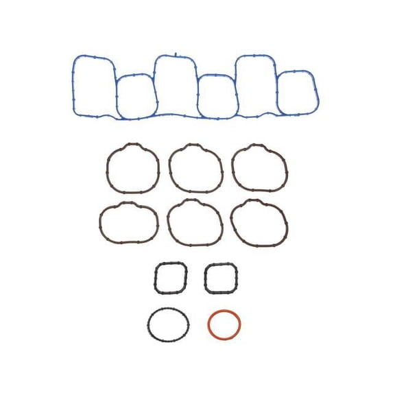 Lower and Upper Intake Manifold Gasket Set - Compatible with 2011 - 2018 Lincoln MKX 3.7L V6 2012 2013 2014 2015 2016 2017