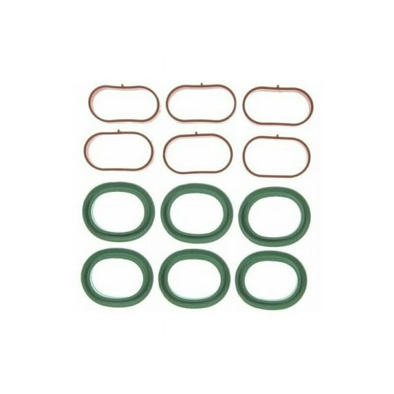 Lower and Upper Intake Manifold Gasket Set - Compatible with 2012 - 2016 Mercedes-Benz SLK350 3.5L V6 2013 2014 2015