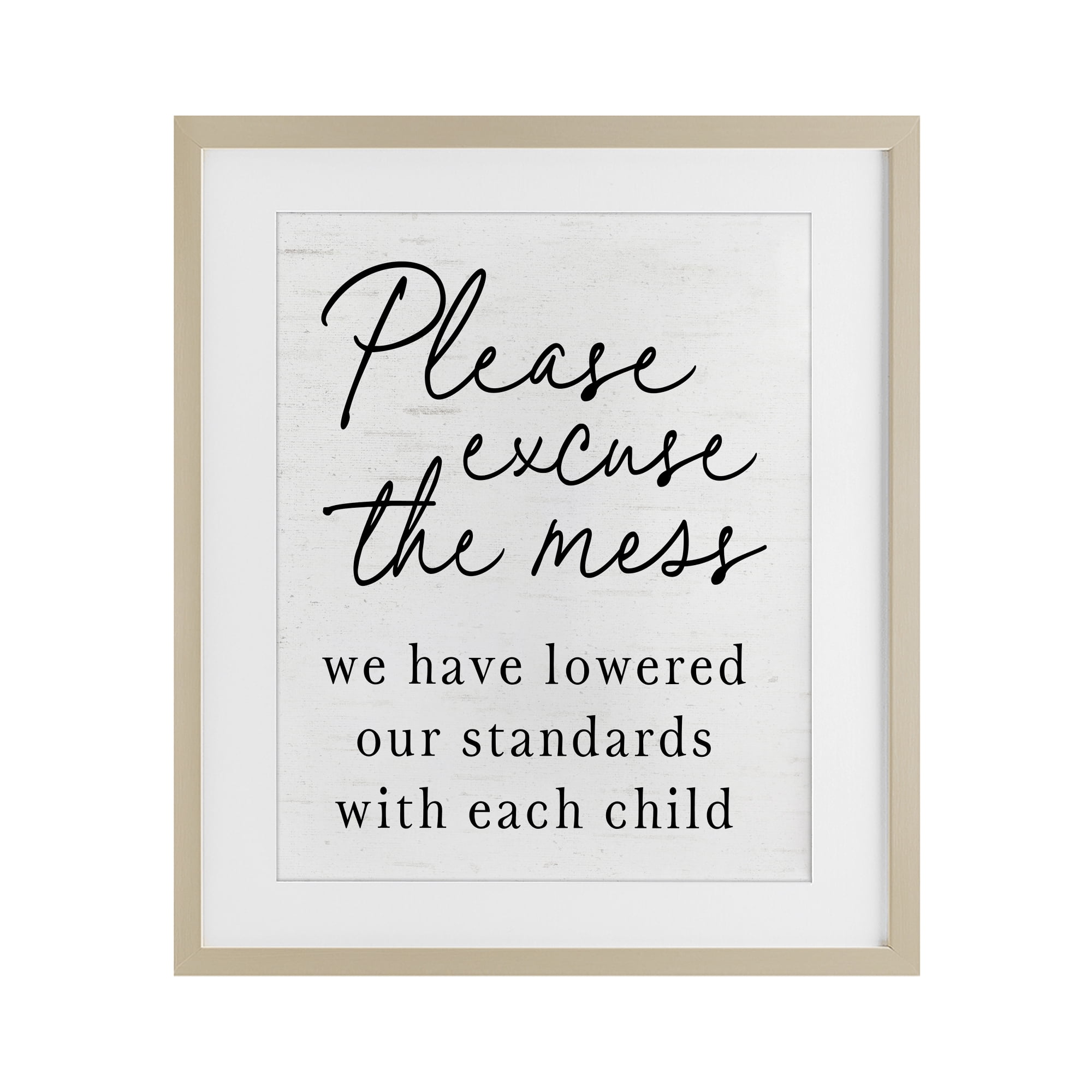 Lowered Stand With Each Child Birch Framed Print Under Glass, design by Lettered and Lined