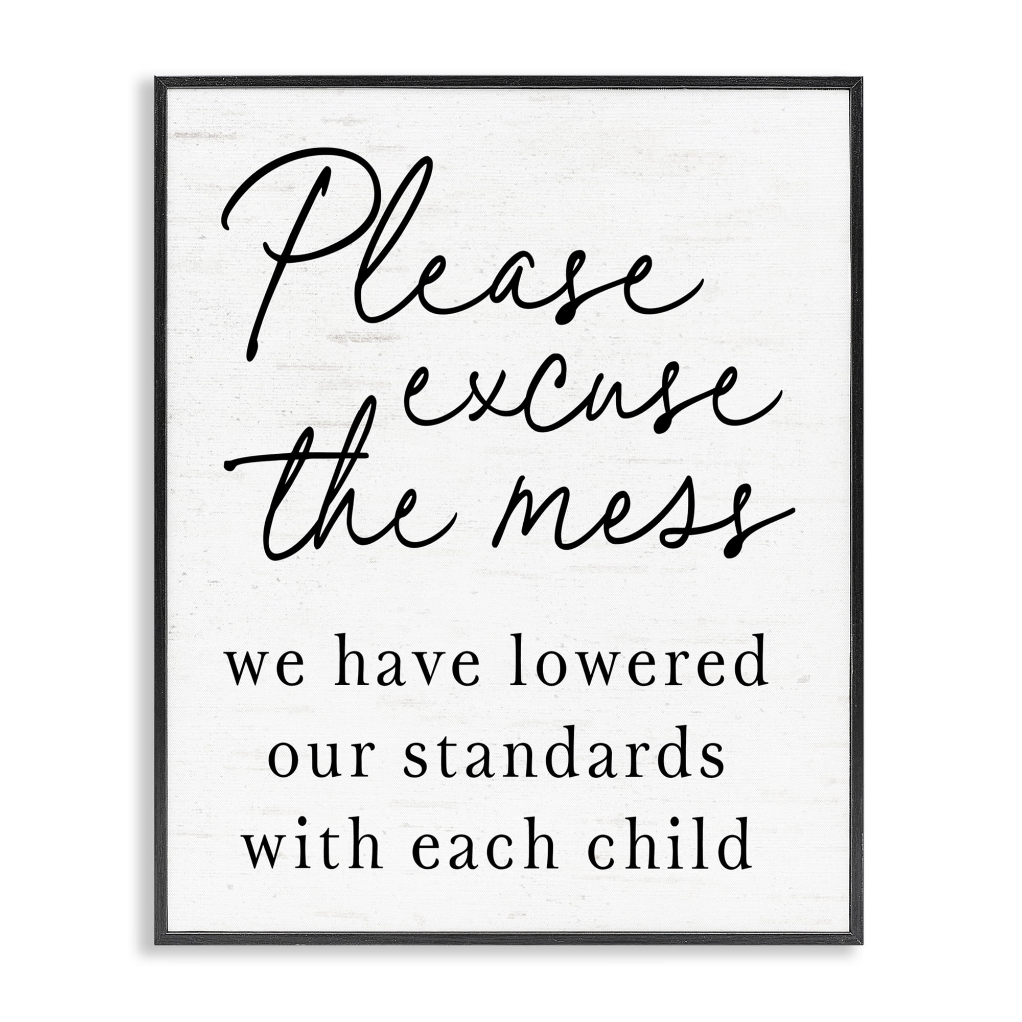 Lowered Stand With Each Child Black Framed Giclee Art, design by Lettered and Lined