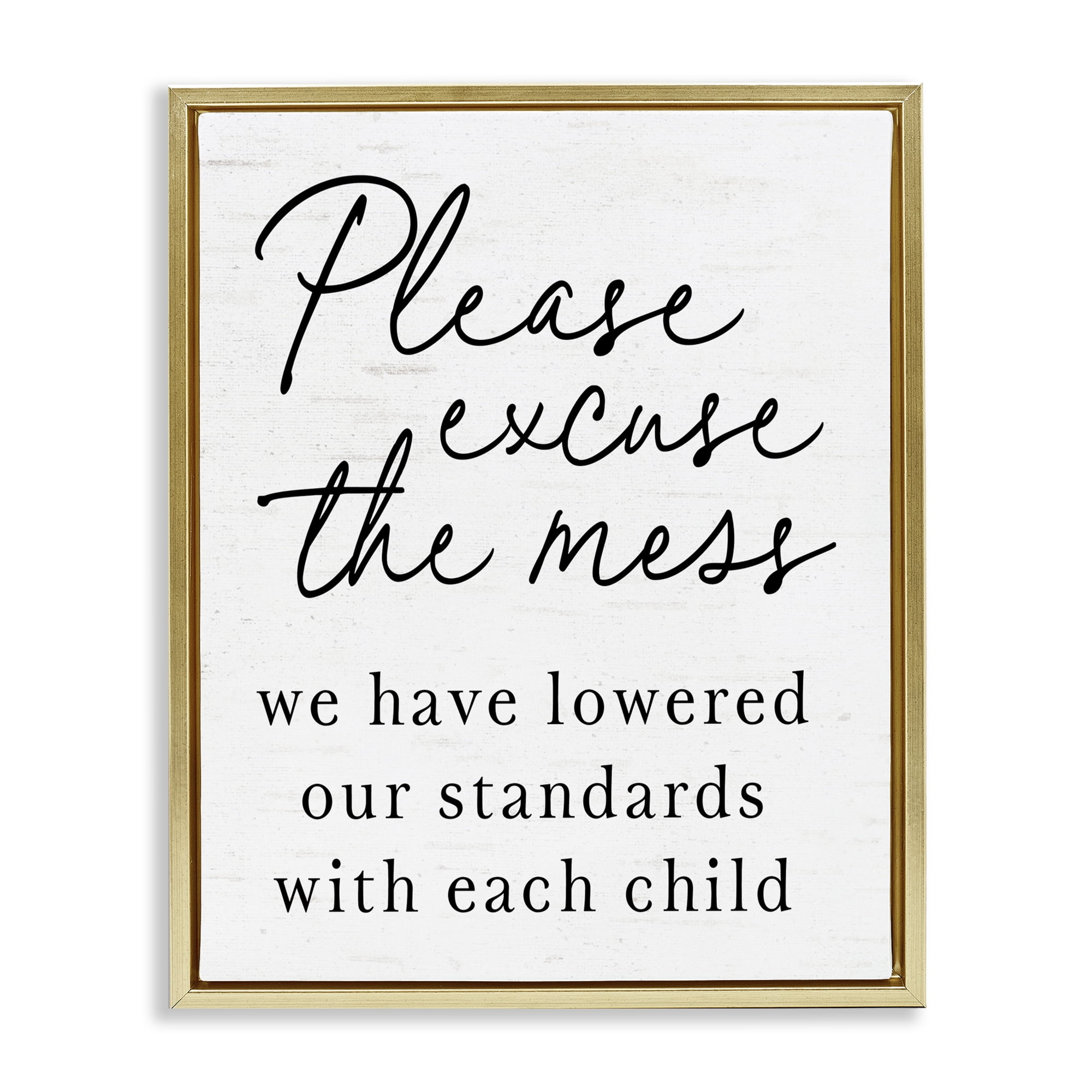 Lowered Stand With Each Child Gold Framed Floater Canvas Wall Art, design by Lettered and Lined
