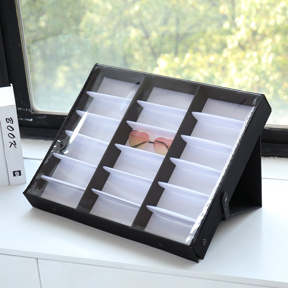 Lowestbest 18 Cube Sunglasses Organizer, Eyewear Display Storage Case Tray, Black Lowestbest 18 Cube Sunglasses Organizer, Eyewear Display Storage Case Tray, Black