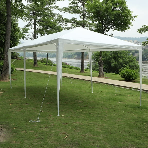Lowestbest 20'x10' 4 Sides Canopy Tent, Wedding Party Tent with Two Doors, White