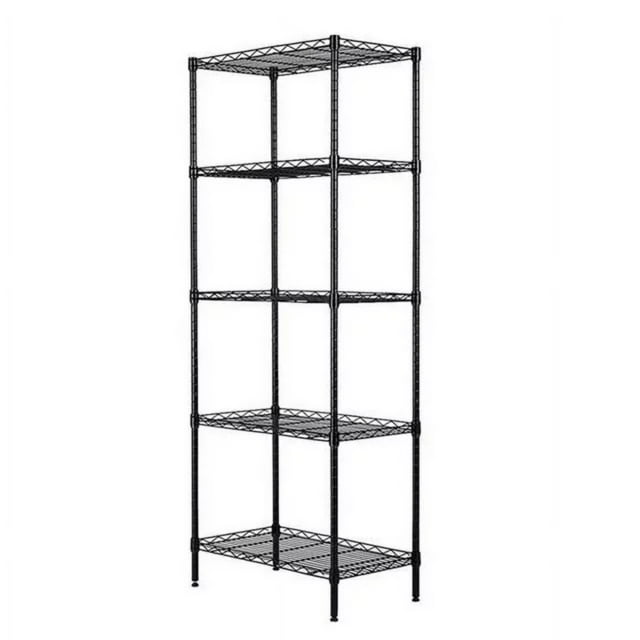 Lowestbest 5 Tier Wire Shelving, Metal Storage Shelves, Heavy Duty Adjustable Shelf Standing Kitchen Rack, Black (21.25 x 11.42 x 59.06) Lowestbest 5 Tier Wire Shelving, Metal Storage Shelves, Heavy Duty Adjustable Shelf Standing Kitchen Rack, Black (21.25 x 11.42 x 59.06)