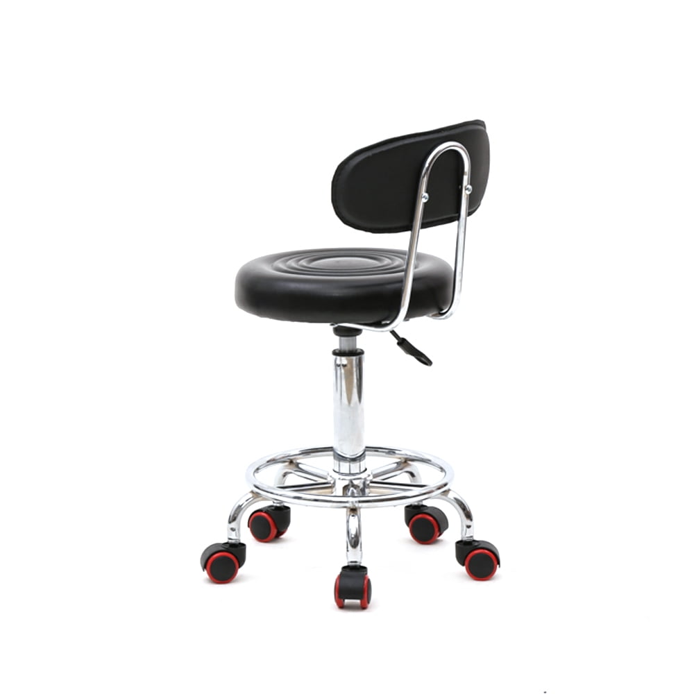 Lowestbest Bar Stool, Adjustable Salon Chair with Round Feet, Modern Chair Hydraulic Rolling with Back Lowestbest Bar Stool, Adjustable Salon Chair with Round Feet, Modern Chair Hydraulic Rolling with Back