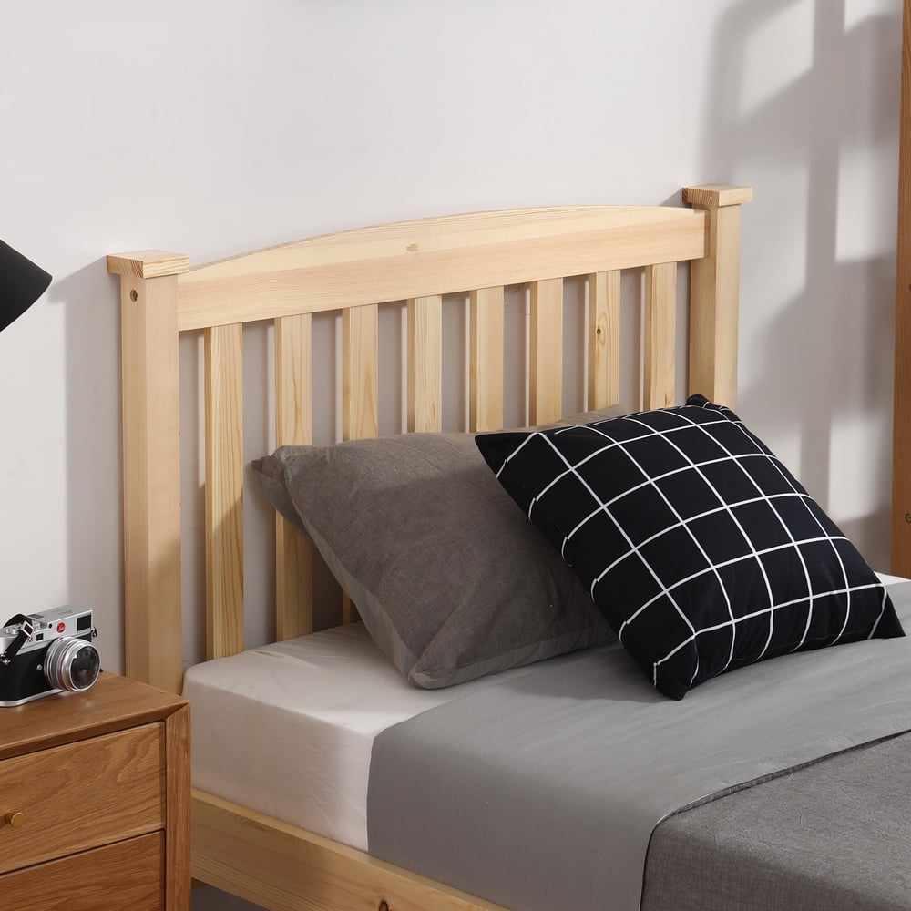 Lowestbest Bed Frame Twin Size with Headboard and Footboard, Wood Color Lowestbest Bed Frame Twin Size with Headboard and Footboard, Wood Color