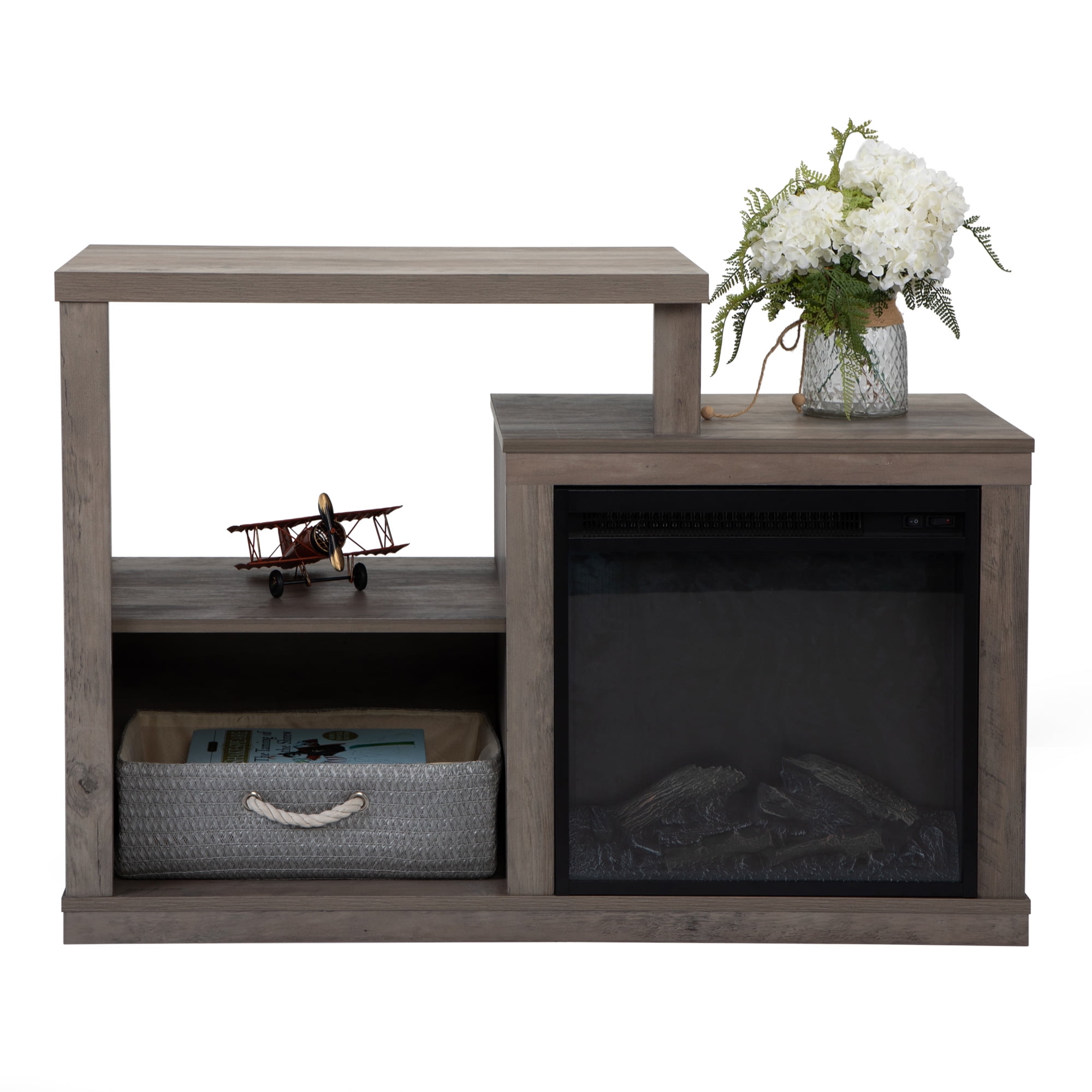 Lowestbest Classic Fireplace TV Stand, TV Cabinet Farmhouse Media Console Cabinet Suitable for Up to 41 Inches, Taupe Lowestbest Classic Fireplace TV Stand, TV Cabinet Farmhouse Media Console Cabinet Suitable for Up to 41 Inches, Taupe