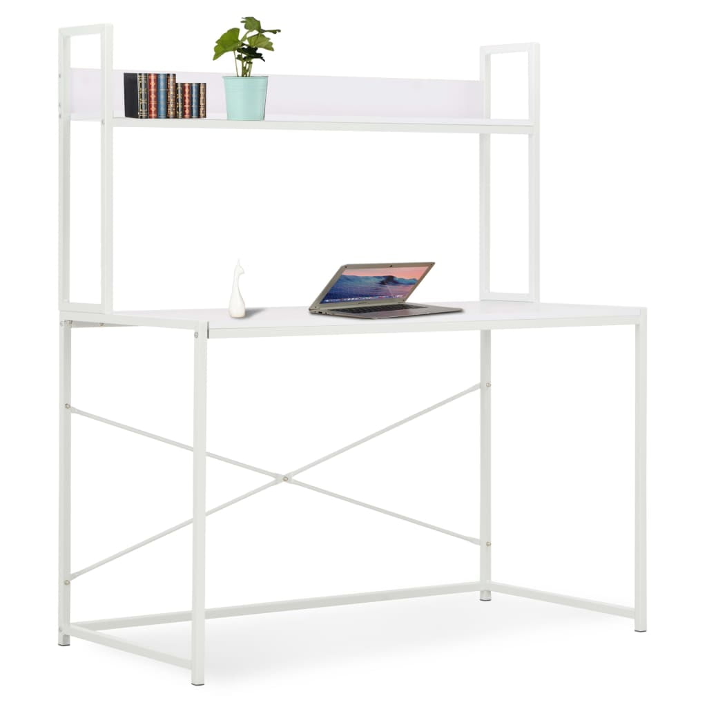 Lowestbest Computer Desk, Modern Writing Office Desk, PC Laptop Table for Home Office, White Lowestbest Computer Desk, Modern Writing Office Desk, PC Laptop Table for Home Office, White