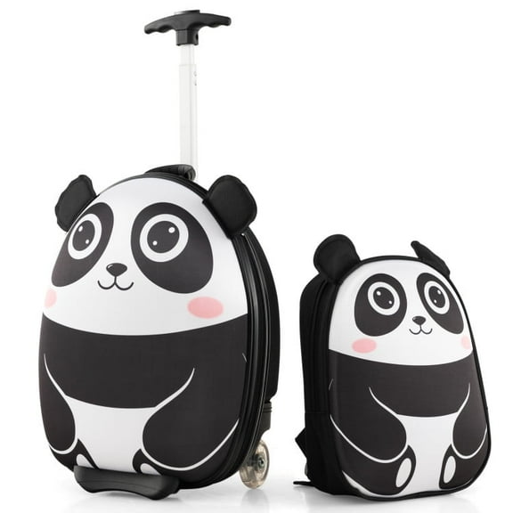 Lowestbest Kids Suitcase for Boys/ Girls, 2Pcs Kids Suitcases and Luggage, Rolling Suitcase for Kids, Kids Carry-on Luggage Set with Spinner Wheels, Girls Hard Shell Travel Suitcase