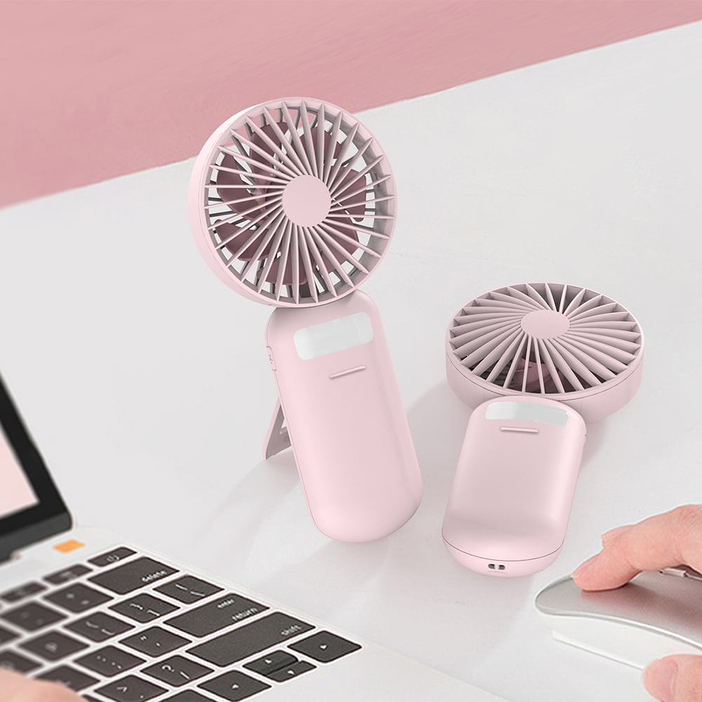 Lowestbest Mini Handheld Fan, 3 Speed Adjustable USB Rechargeable Desk Foldable Fan with Mirror & LED Fill Light Lowestbest Mini Handheld Fan, 3 Speed Adjustable USB Rechargeable Desk Foldable Fan with Mirror & LED Fill Light