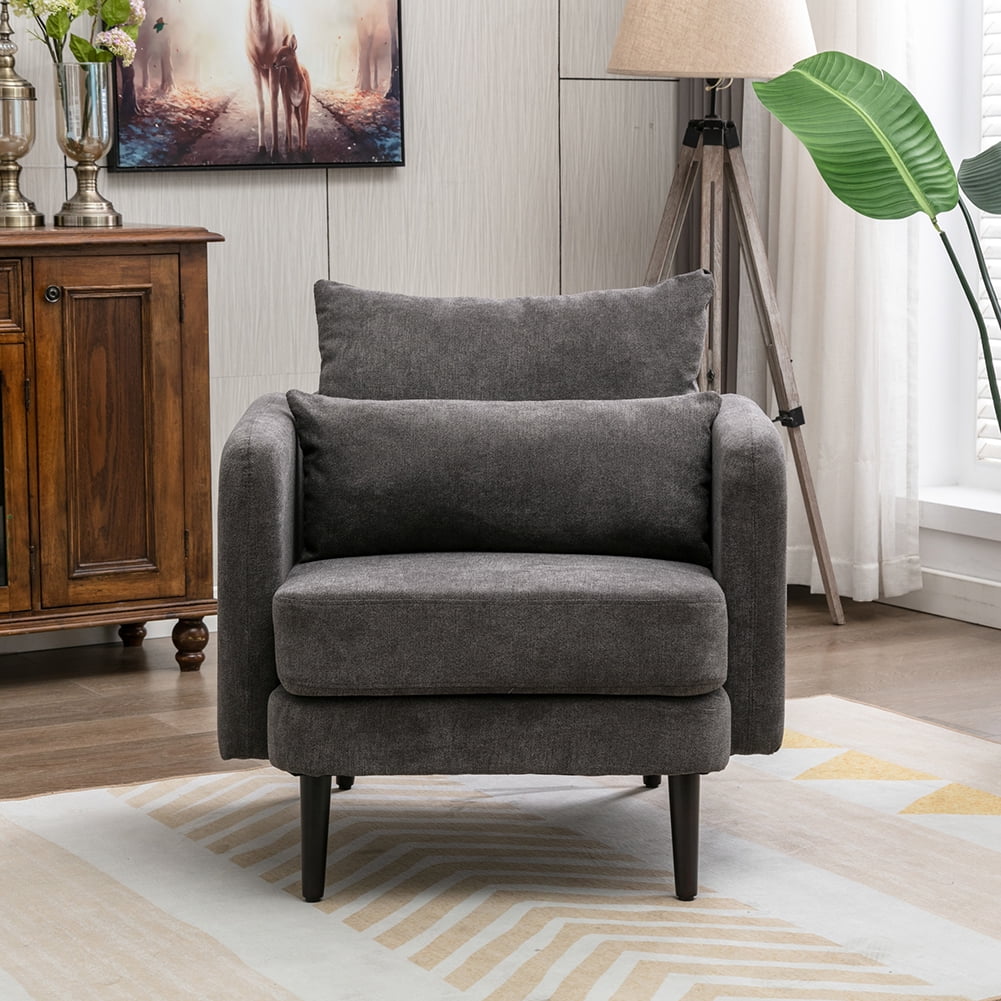 Lowestbest Modern Living Room Side Chair Upholstered Seat, Solid Wood Lounge Chair, Gray Lowestbest Modern Living Room Side Chair Upholstered Seat, Solid Wood Lounge Chair, Gray