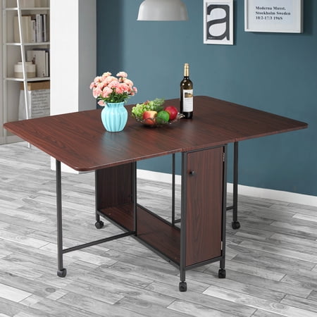 Lowestbest Office Desks, Laptop Table Multipurpose Workstation, Movable Folding Table, Computer Desk Writing Desk, Brown