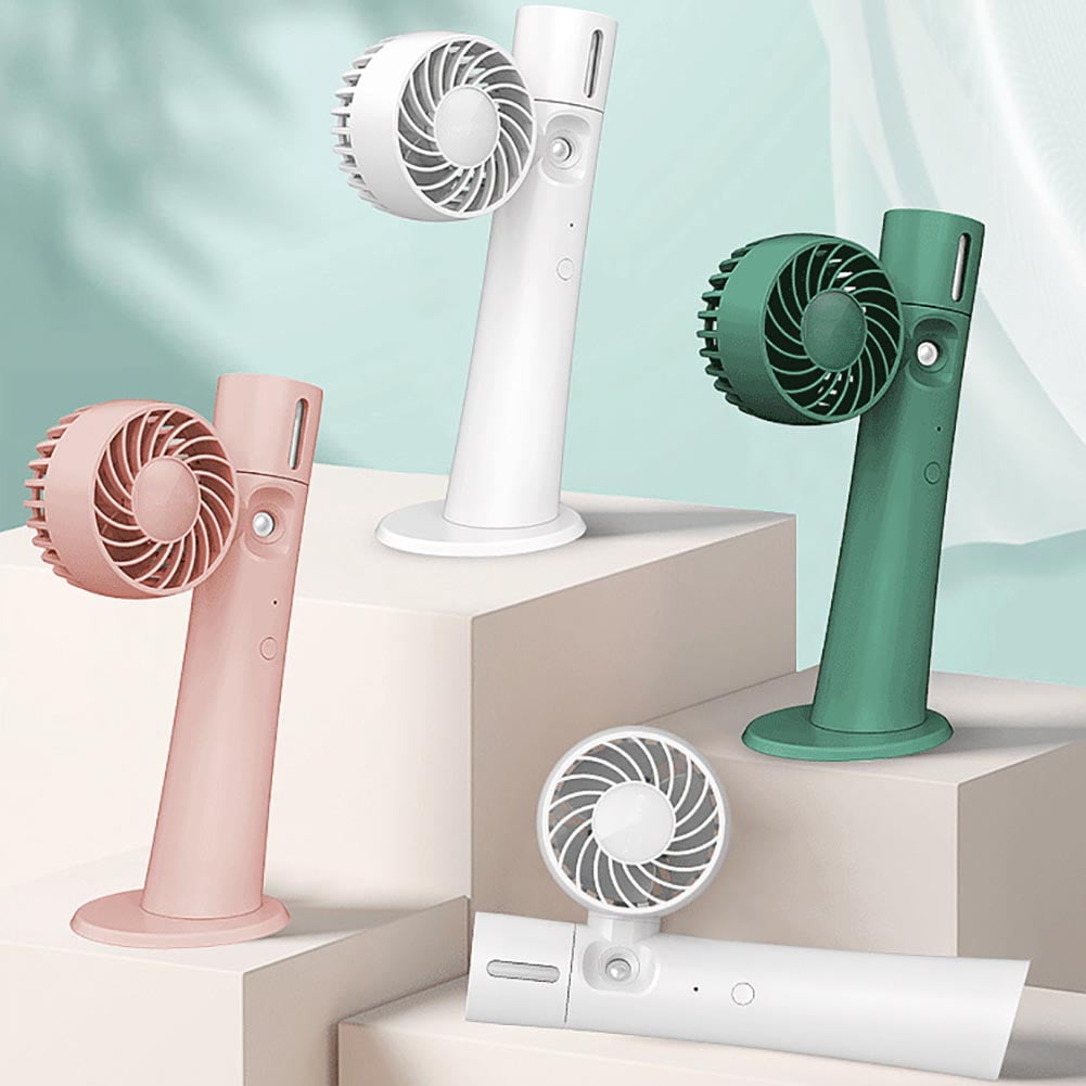 Lowestbest Portable Fan, Three-in-One Handheld Fan with Spray and Colorful Lights