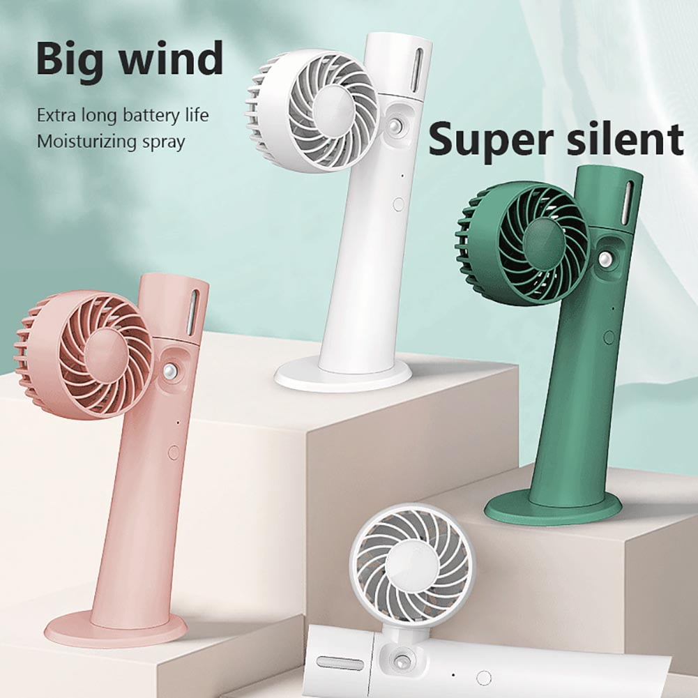 Lowestbest Portable Fan, White Three-in-One Handheld Fan with Spray and Colorful Lights, CLEARANCE SALE!