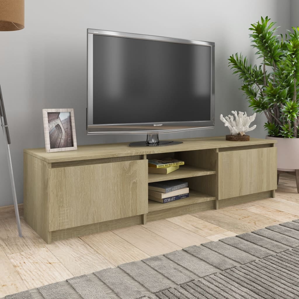 Lowestbest TV Cabinet with 2 Doors Storage, TV Stand Hifi Unit Entertainment Center Lowestbest TV Cabinet with 2 Doors Storage, TV Stand Hifi Unit Entertainment Center