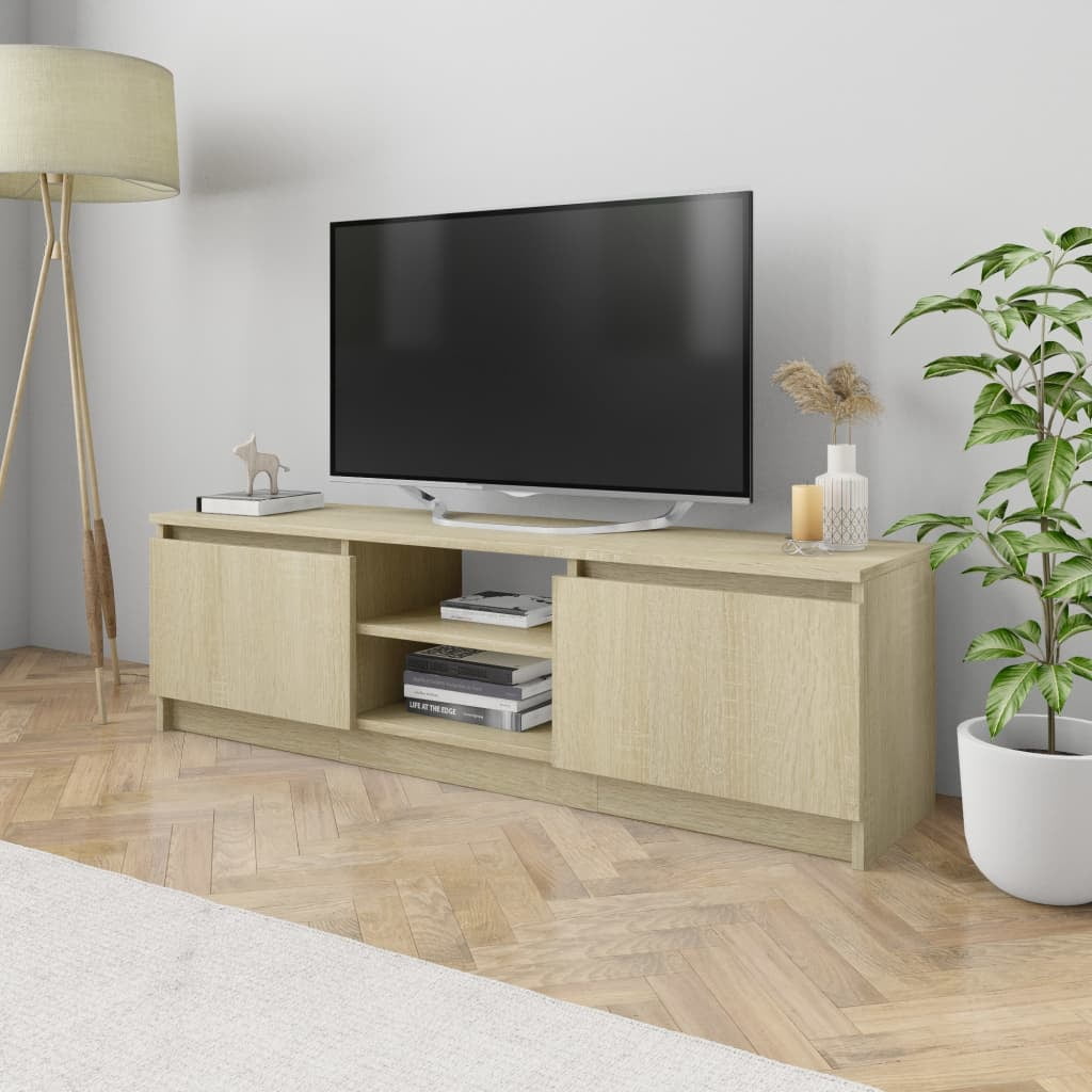 Lowestbest TV Stand, Entertainment Center Media Console Table with 2 Doors and Open Shelves Lowestbest TV Stand, Entertainment Center Media Console Table with 2 Doors and Open Shelves