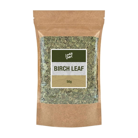 Lowhill Valley Birch Leaf Cut Leaves 100% Pure Betula Pendula for Herbal Tea, Non-GMO, Natural, Hand-Packed Embrace the Power of Nature 50g