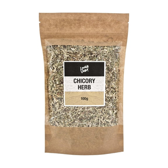 Lowhill Valley Chicory Herb Cut Herb 100% Pure Cichorium Intybus for Herbal Tea, Non-GMO, Natural, Hand-Packed Embrace the Power of Nature 100g
