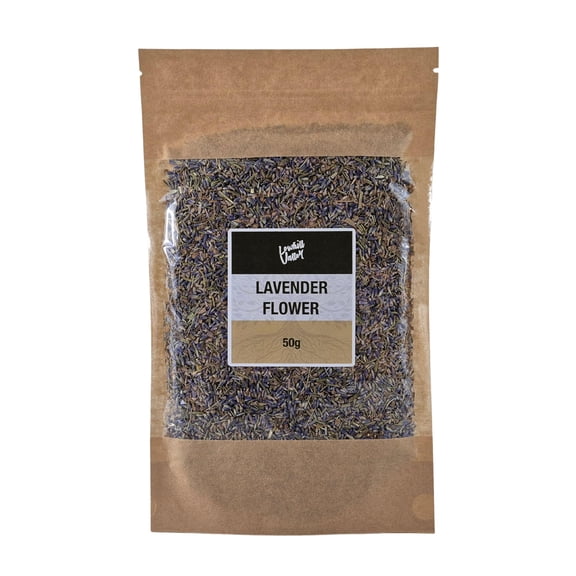 Lowhill Valley Lavender Flower herbal tea Whole Dried Lavender Buds - Lavandula angustifolia for Relaxation and Sleep Handpicked No Additives or Preservatives 50g
