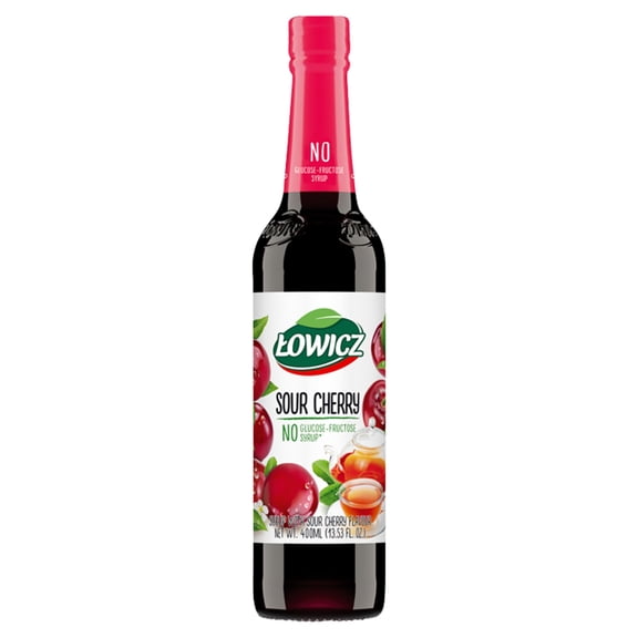 Lowicz Syrup Cherry Flavour 400Ml, Imported from Britain