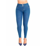 Lowla 21857 Women Butt Lifting Classy Skinny Jeans Colombianos Levanta Cola Blue 7