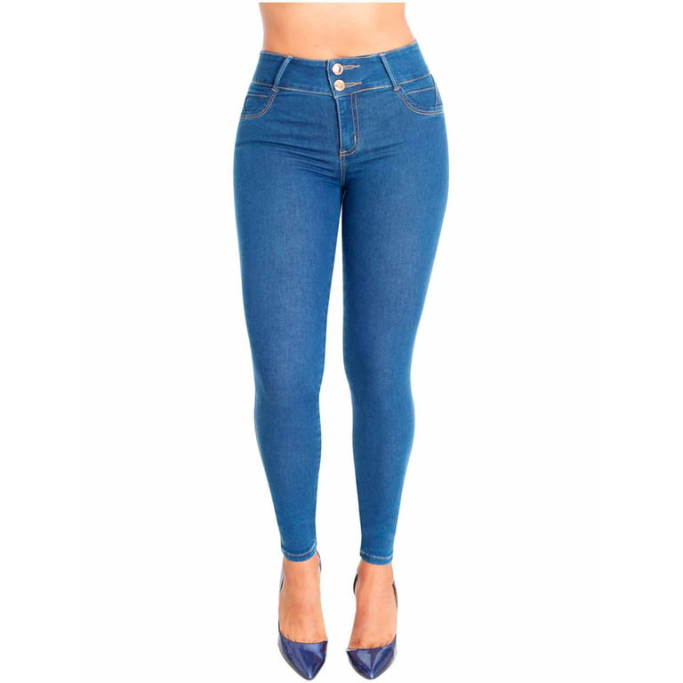 Lowla High Rise Denim Skinny Colombian Jeans for Women Pantalones Levanta  Cola