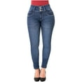 thumbnail image 1 of Lowla 21890 Butt Lifting Colombian Skinny Jeans for Women Pantalones Levanta Cola Blue 3, 1 of 4