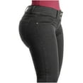 thumbnail image 1 of Lowla JE217988 Women High Waisted Butt Lifting Skinny Jeans Colombianos Levanta Cola with Removable Butt Pads Black 8, 1 of 8