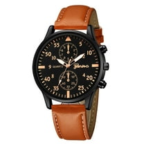 Lowprofile Watch Men Leather Military Alloy Analog Quartz Wrist Business Watches