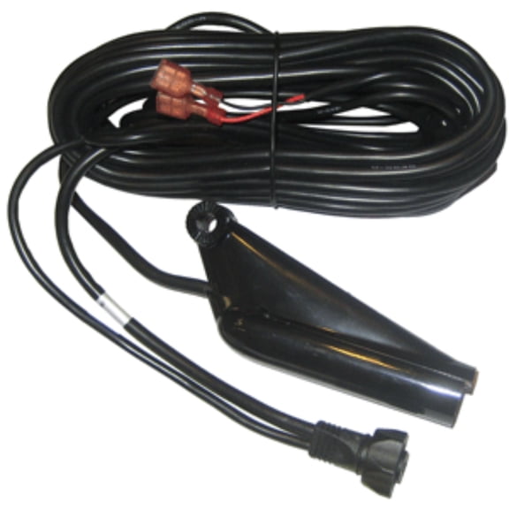 9" Jet Black Transom Mount Transducer for DSI with Temp
