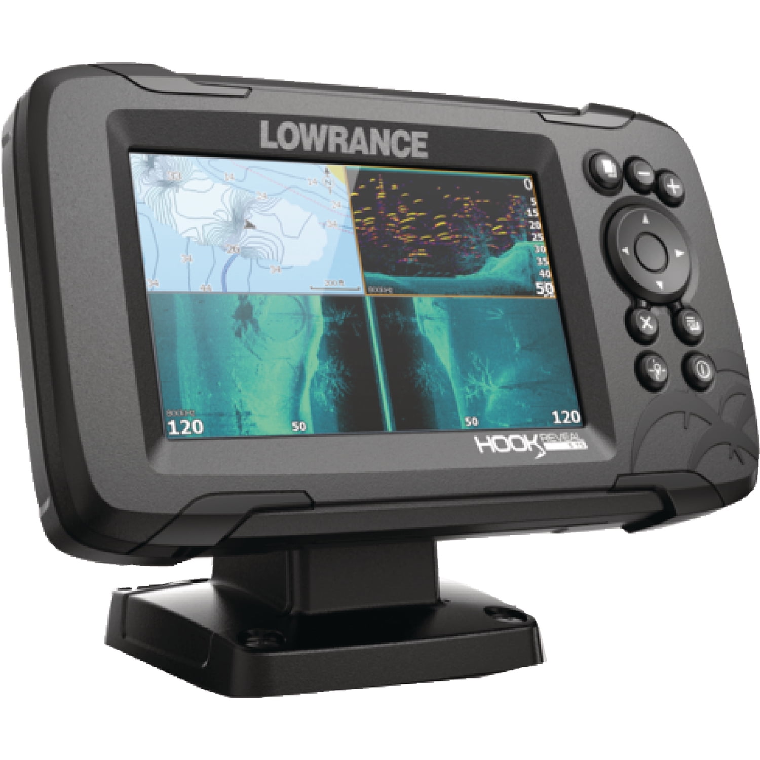 Lowrance 00015857001 Hook Reveal 5 In. Fishfinder with 50/200kHz, C-MAP  Contour and Mapping 