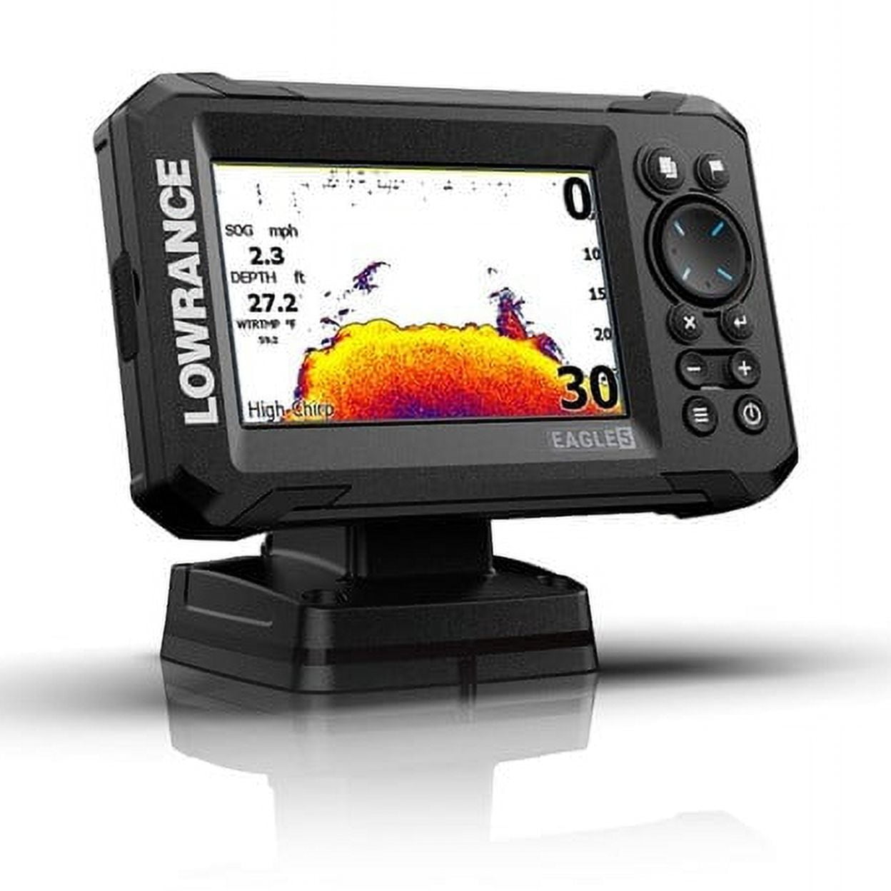 Lowrance Eagle 5 SplitShot HD 5" Depth Sounder Fishfinder, C-MAP Inland American Lakes