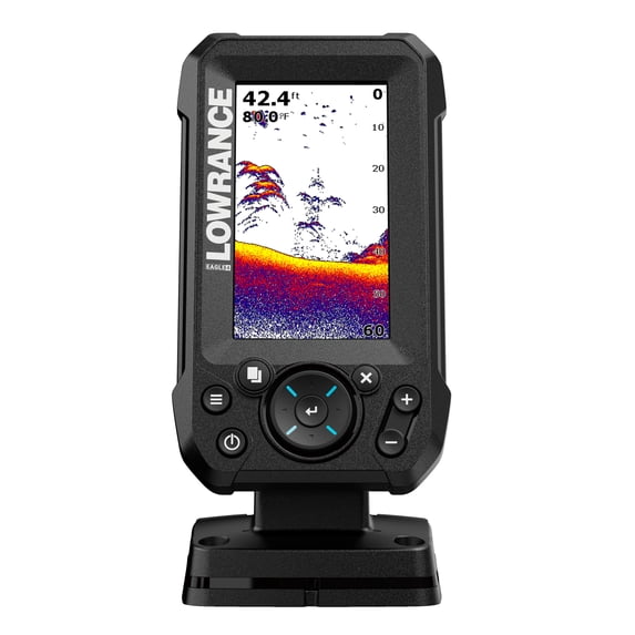 Lowrance Eagle-4x: 4" IPS Portrait Depth Sounder Fish Finder: Bullet Transducer
