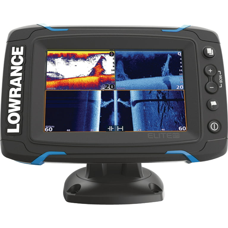 Lowrance Elite-5Ti Touchscreen Fishfinder & Chartplotter with CHIRP Sonar,  GPS, DownScan Imaging, Hybrid Dual Imaging, & 5 Display, 000-12421-001