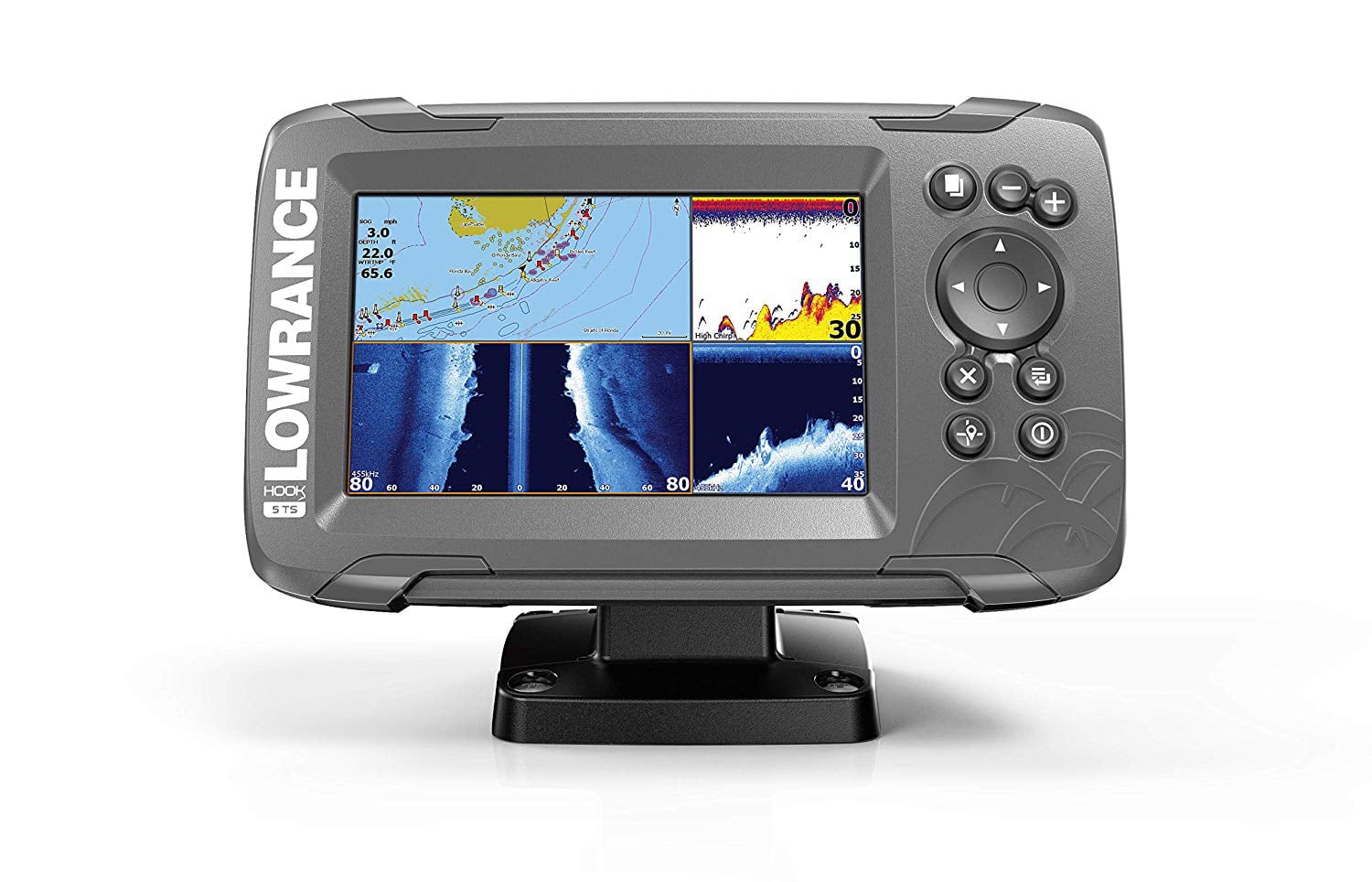 Lowrance HOOK2 5 - 5-inch Fishfinder with TripleShot Transducer and US /  Canada Navionics+ Map Card