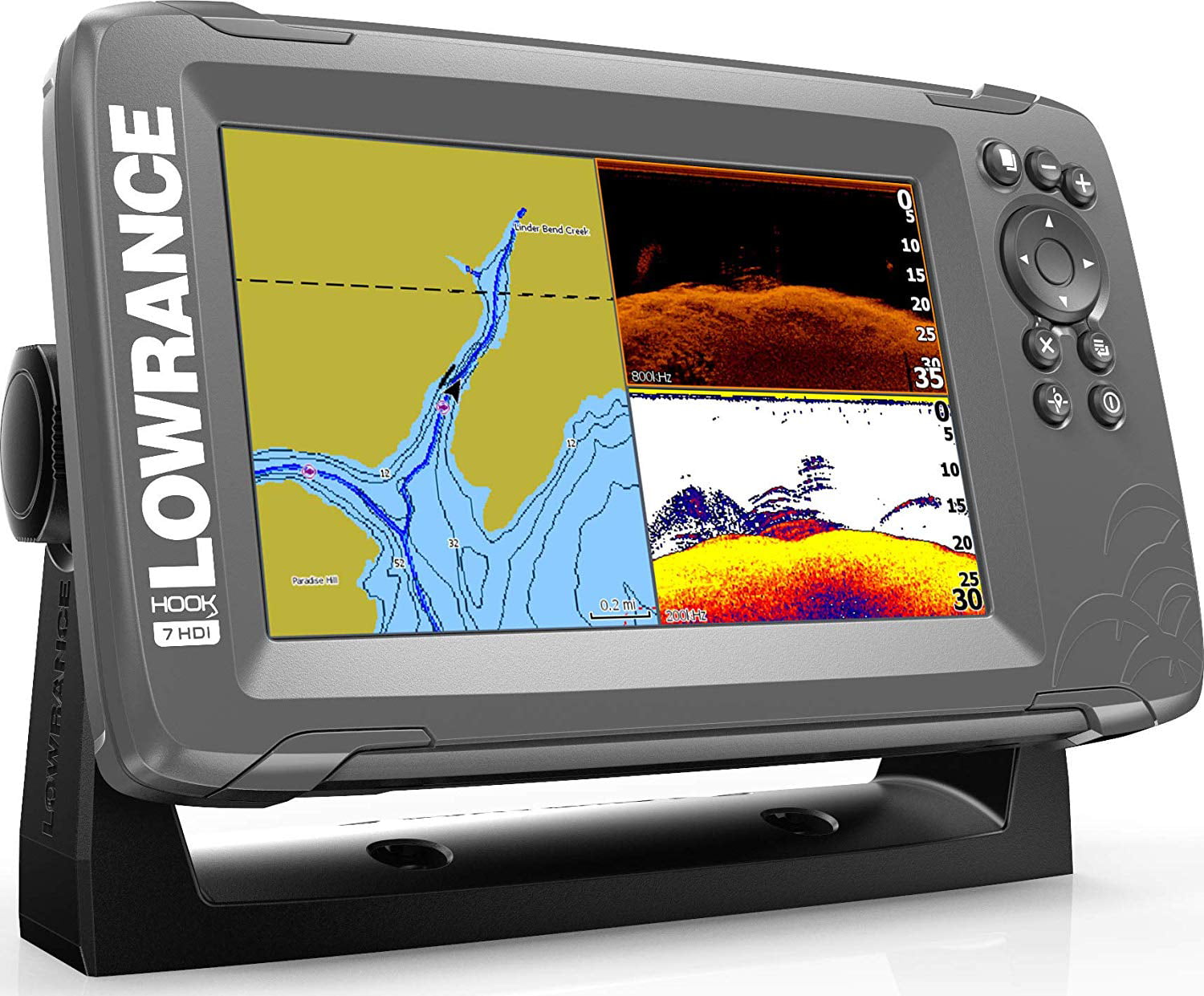 Lowrance HOOK2 7 - 7-inch Fishfinder with SplitShot Transducer and  US/Canada Navionics+ Map Card