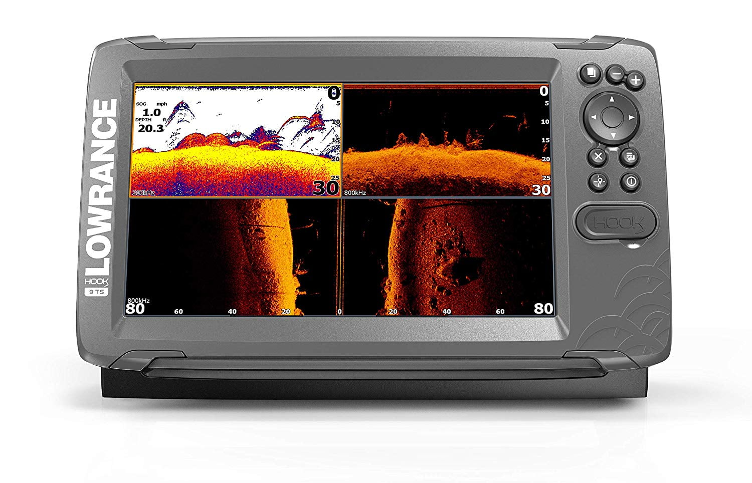 Lowrance HOOK2 9 - 9-inch Fishfinder with TripleShot Transducer and US /  Canada Navionics+ Map Card 