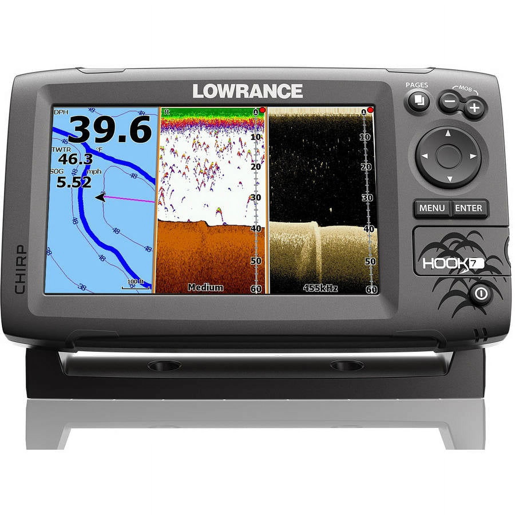 Lowrance HOOK7 Base Mid/High/DownScan Fishfinder/Chartplotter