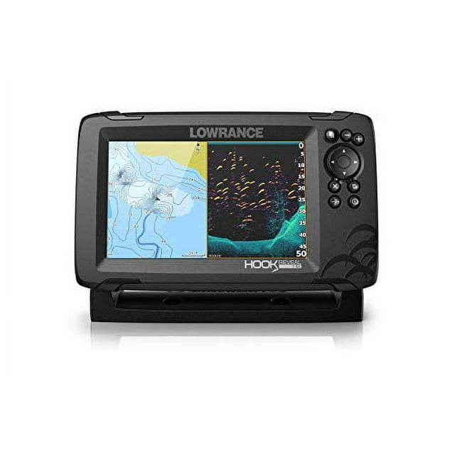 Lowrance Hook Reveal Fish Finder, Splitshot with Down Scan Imaging & US