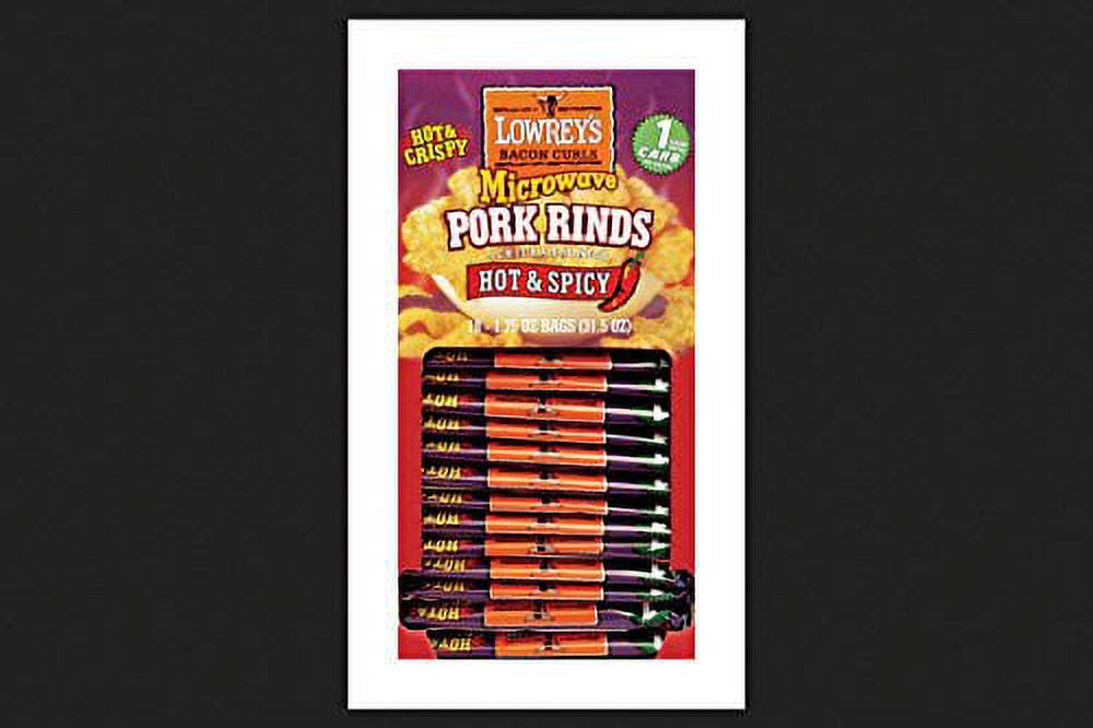 Lowrey's Hot and Spicy Microwave Pork Rinds 1.75 oz. Packet Case Of
