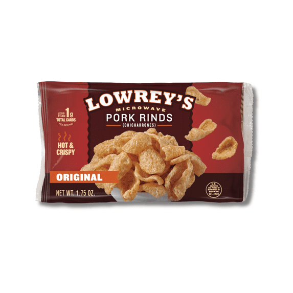 Lowrey's Microwave Popcorn Pork Rinds, Original, 1.75oz Plastic Pouch