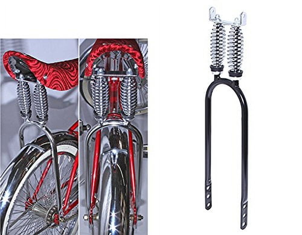 DOUBLE SUSPENSION SISSY BAR 20 - 26" BICYCLES BLACK CRUISER