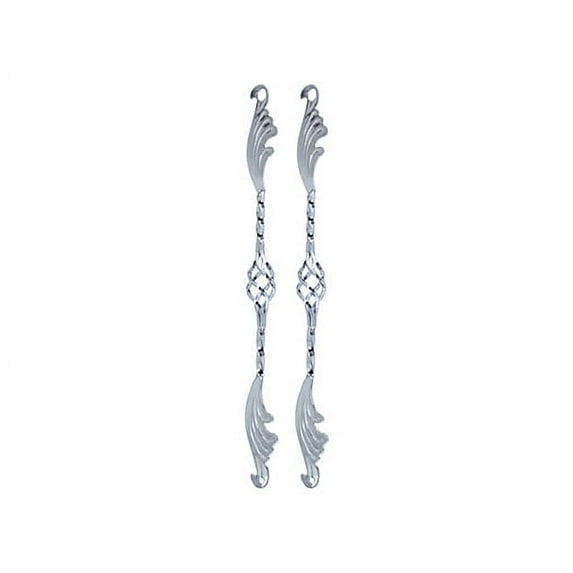 Lowrider 20" Cage Wing Twisted Spring Fork Bars Chrome. Bike Part, Bicycle Part, Bike Accessory, Bicycle Accessory