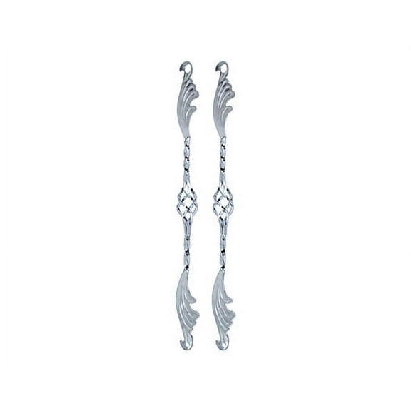 Lowrider 20" Cage Wing Twisted Spring Fork Bars Chrome. Bike Part, Bicycle Part, Bike Accessory, Bicycle Accessory